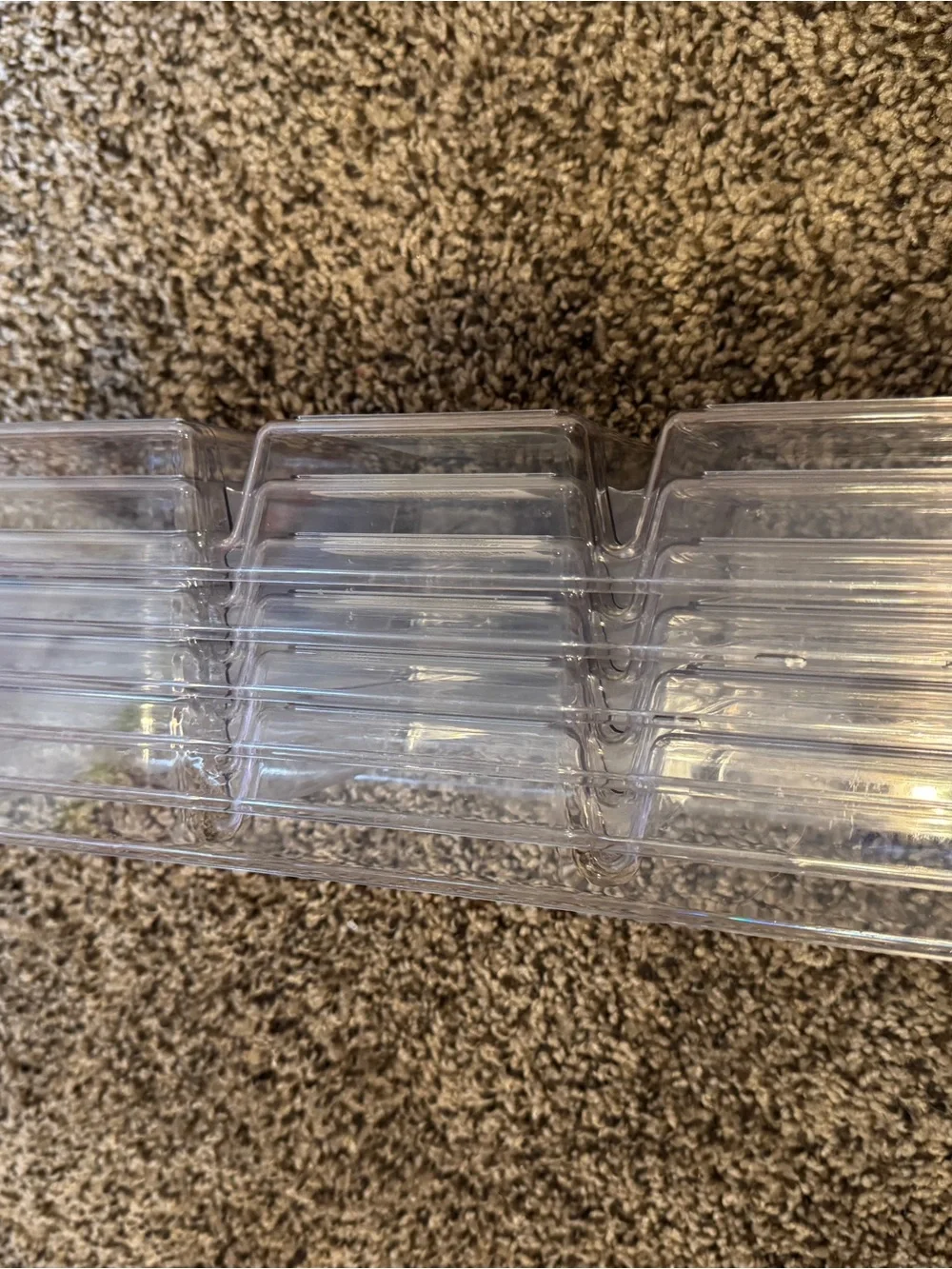 Clear Plastic Organizer Tray - Transparent Home Storage x6